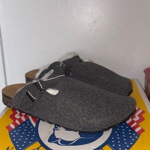 Kolili Gray Wool Clogs with Buckle size 8-9